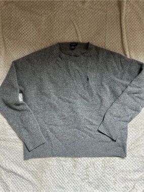 J. Crew Men's Gray 100% Lambs Wool Crewneck Sweater Size XL